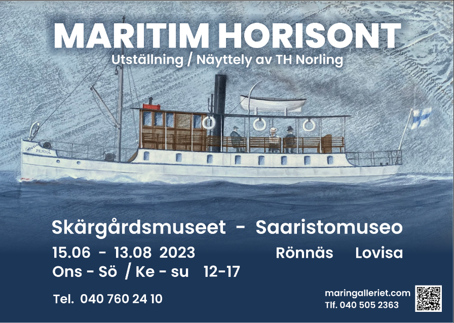 Poster for the Maritim Horisont exhibition from 15.6 - 13.08.2023